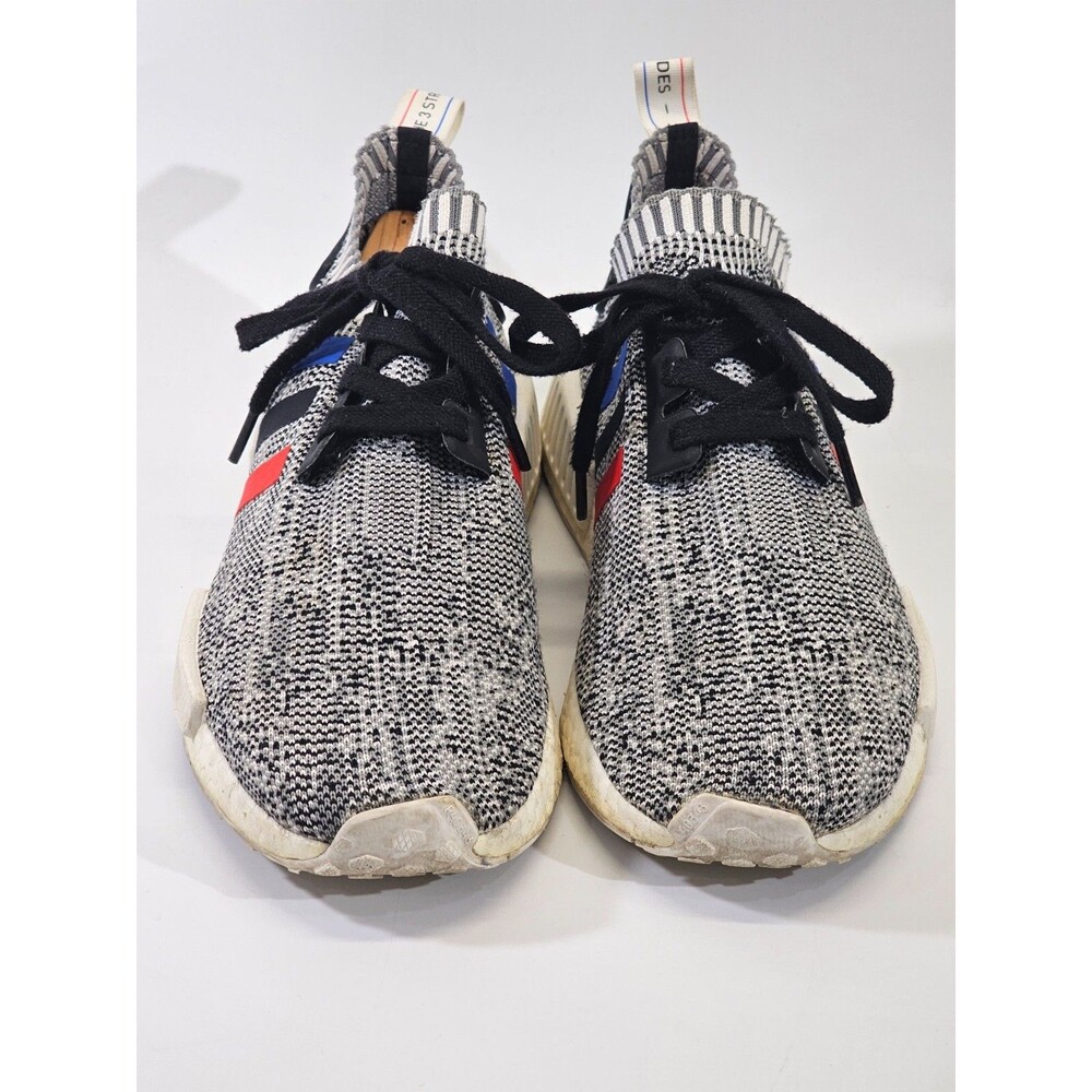 Adidas Mens 8.5 NMD R1 Tri-Color Stripes Primeknit Running Shoes‎ Sneakers EUC - Picture 3 of 11
